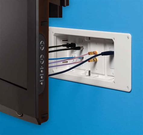 flat screen tv junction boxes|recessed outlet box for tv.